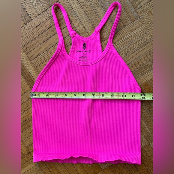 NWOT Free People Happiness Runs Long Crop Top in Hot Pink Size XL - Picture 7 of 12